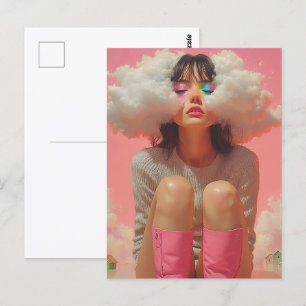Head in the Clouds Surreal Postcard