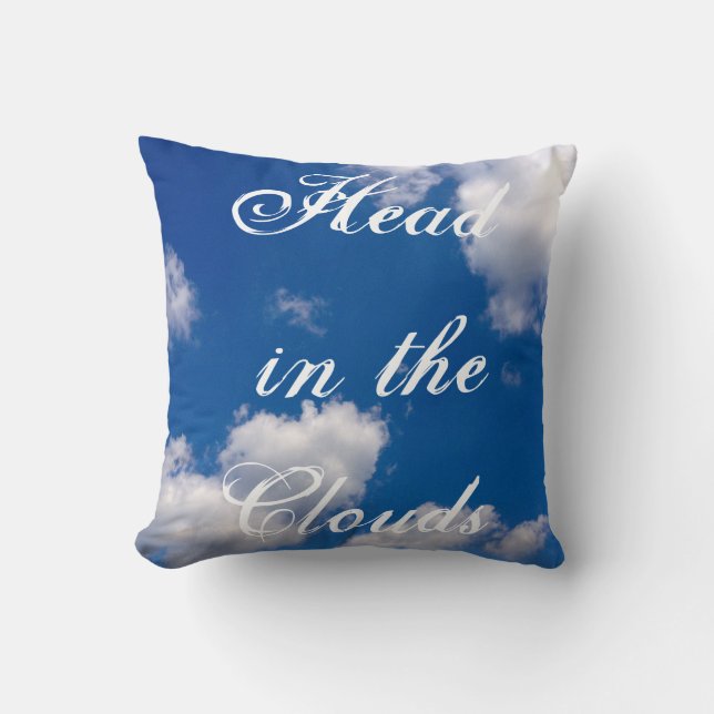 Head in the Clouds Throw Pillow (Front)