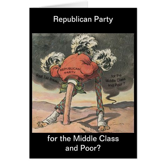 Head in the Sand Republican Party Cards (Front)