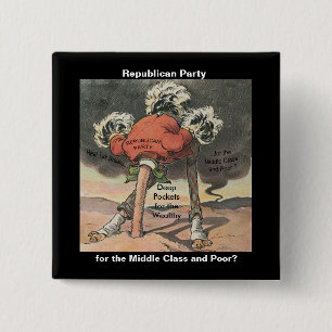 Head in the Sand Republican Party Pinback Button