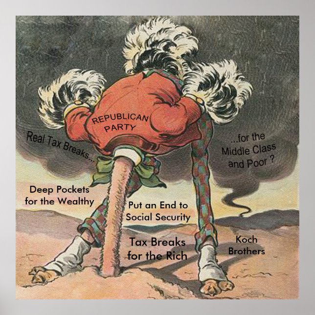 Head in the Sand Republican Party Poster (Front)