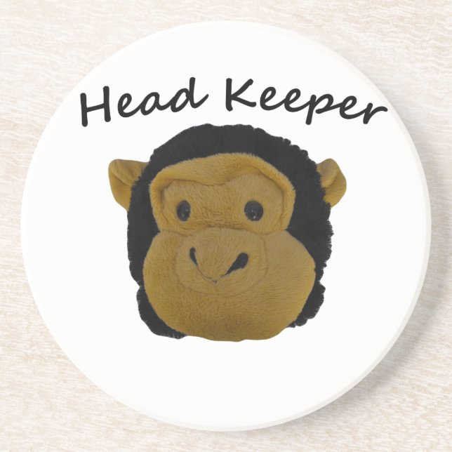 Head Keeper-Lapel Buttons Drink Coaster (Front)