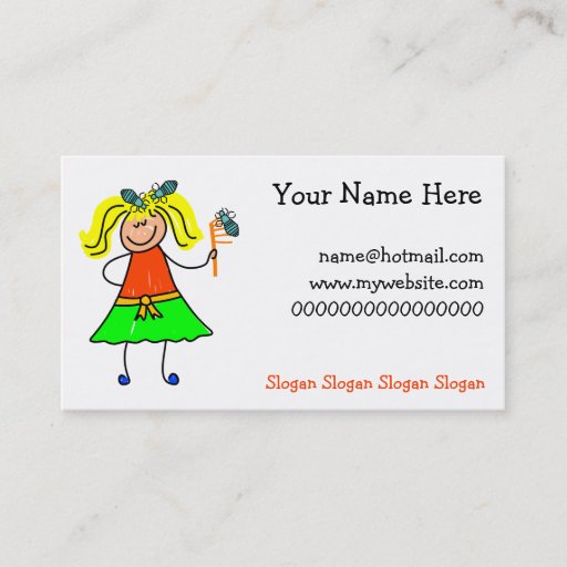 Customizable Head Lice Kid Business Card Template