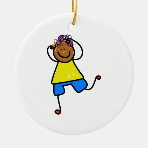 Head Lice Kid Ceramic Ornament