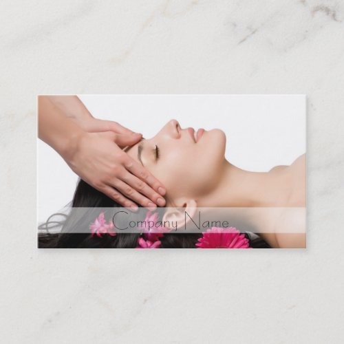 Head Massage  Beauty Salon Spa House Business Card