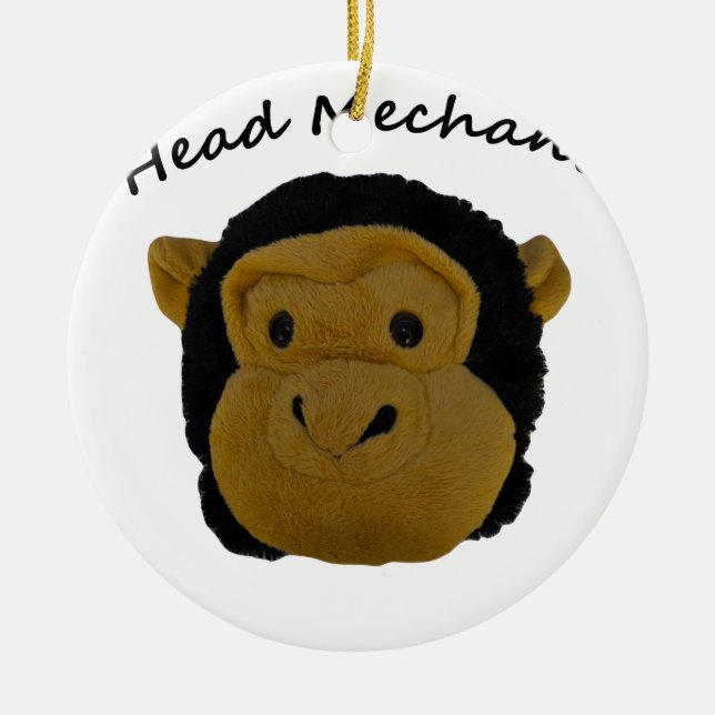 Head Mehanic Ceramic Ornament (Front)