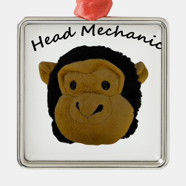 Head Mehanic Metal Ornament (Front)