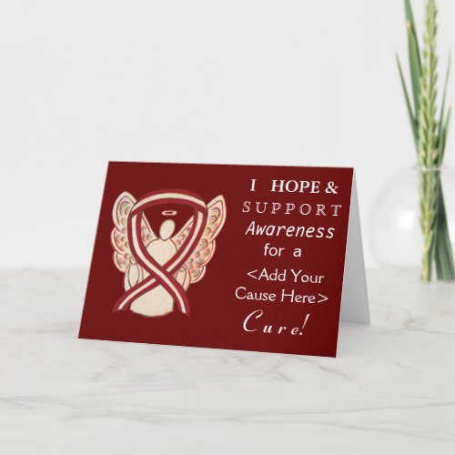 Head  Neck Cancer Awareness Ribbon Angel Cards