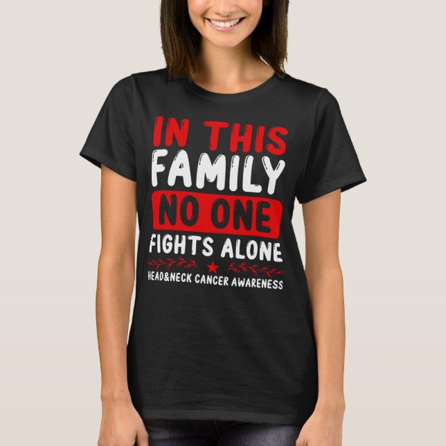 Head&Neck Cancer Awareness Ribbon Cancer Warrior T-Shirt (Front)