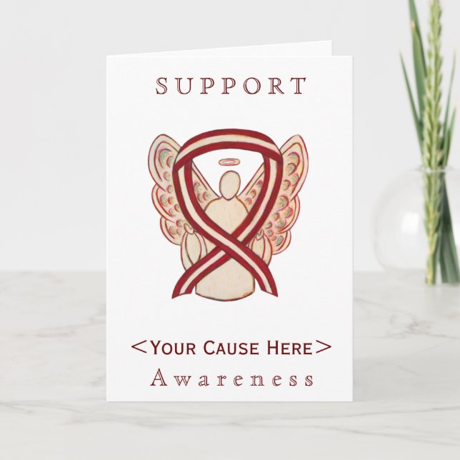 Head/Neck Cancer Awareness Ribbon Customized Card (Front)