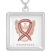 Head/Neck Cancer Awareness Ribbon Jewelry Necklace