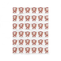 Head & Neck Cancer Awareness Ribbon Soft Blankets