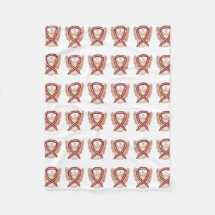 Head & Neck Cancer Awareness Ribbon Soft Blankets