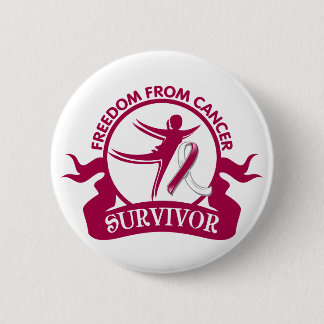Head Neck Cancer - Freedom From Cancer Survivor Pinback Button