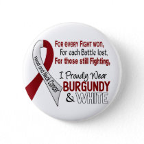 Head & Neck Cancer I Proudly Wear Burgundy White 1 Button