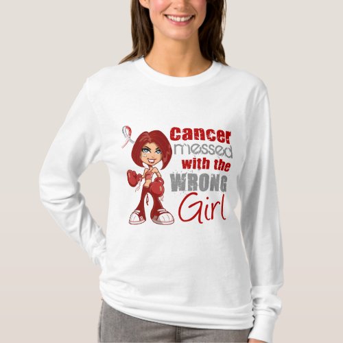 Head Neck Cancer Messed With Wrong Girlpng T_Shirt