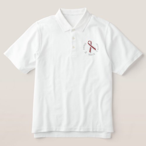 Head  Neck Cancer _ Support Embroidered Polo Shirt
