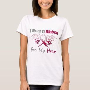 Head Neck Cancer Tribal Deco Ribbon Hero T-Shirt