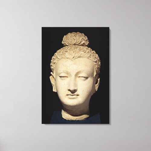 Head of a Buddha Greco_Buddhist style Canvas Print