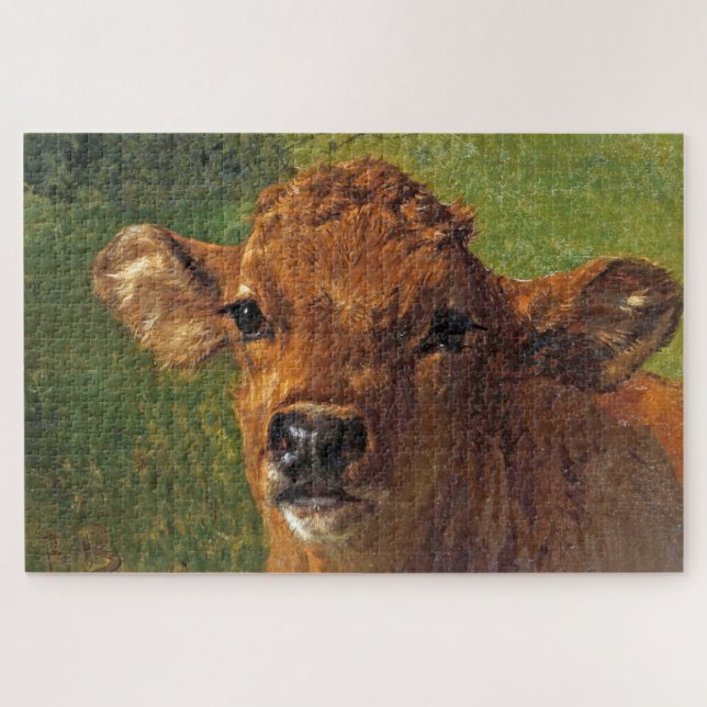 Head of a Calf (by Rosa Bonheur) Jigsaw Puzzle (Horizontal)