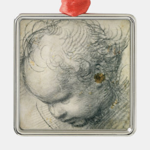 Head of a Cherub Metal Ornament