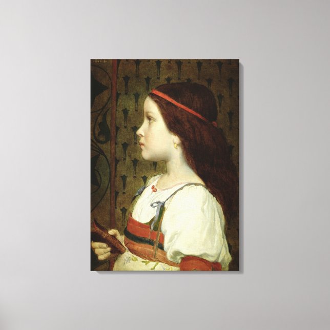 Head of a Child, 1866 Canvas Print (Front)