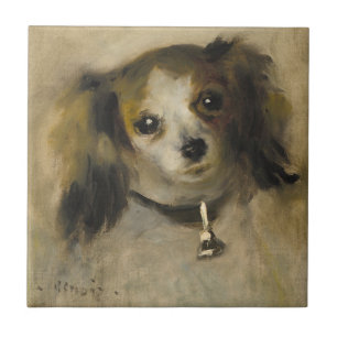 Head of a Dog, 1870 (oil on canvas) Ceramic Tile