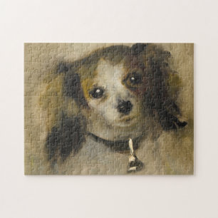 Head of a Dog, 1870 (oil on canvas) Jigsaw Puzzle