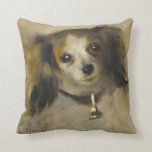 Head of a Dog, 1870 (oil on canvas) Throw Pillow