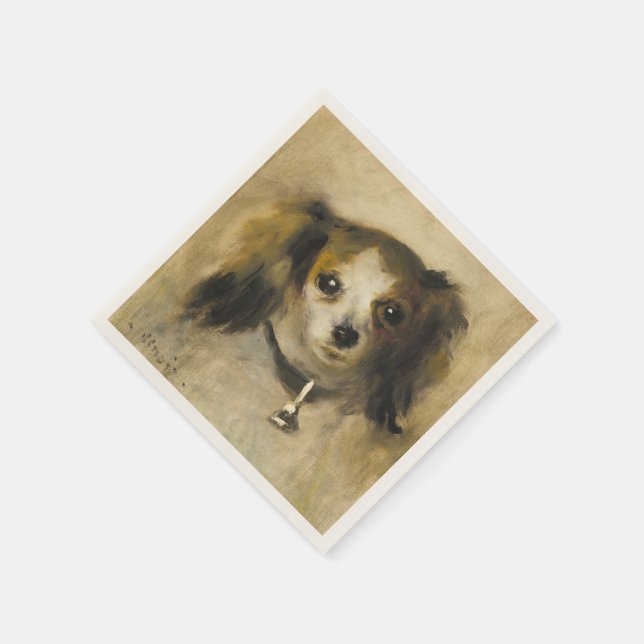 Head of a dog, Auguste Renoir Art Napkins (Corner)