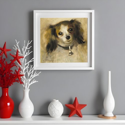 Head of a dog Auguste Renoir Art Poster