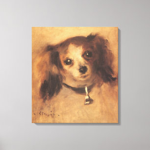 Head of a Dog by Pierre Renoir, Vintage Fine Art Canvas Print