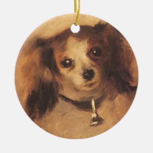 Head of a Dog by Pierre Renoir Vintage Fine Art Ceramic Ornament