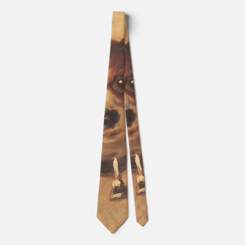 Head of a Dog by Pierre Renoir Vintage Fine Art Tie