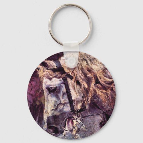 Head of a Horse by Giovanni Boldini Vintage Art Keychain