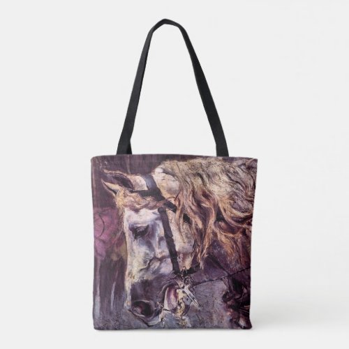 Head of a Horse by Giovanni Boldini Vintage Art Tote Bag