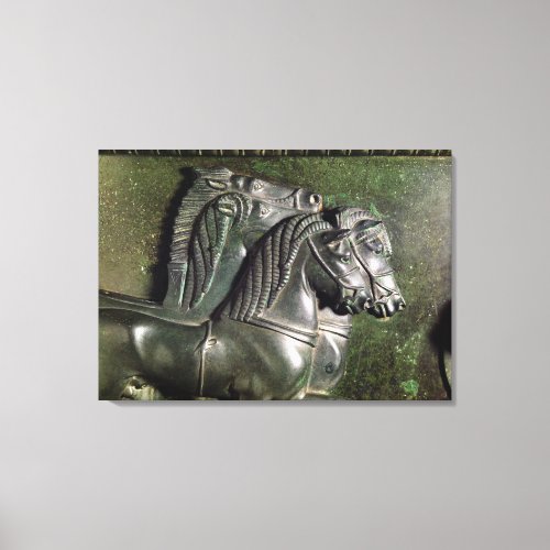 Head of a horse from a quadriga canvas print