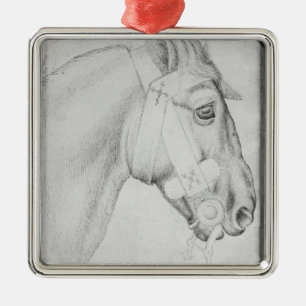 Head of a horse, from the The Vallardi Album Metal Ornament