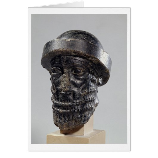 Head of a king, possibly Hammurabi, king of Babylo Cards (Front)