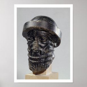 Head of a king, possibly Hammurabi, king of Babylo Poster