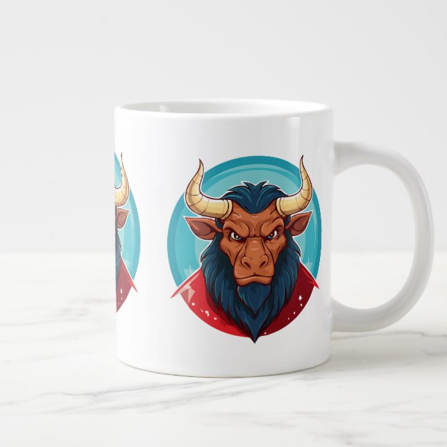 Head of a minotaur from greek mythology giant coffee mug (Right)
