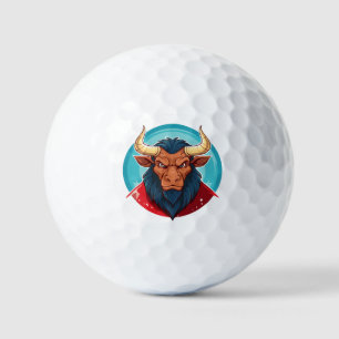 Head of a minotaur from greek mythology golf balls