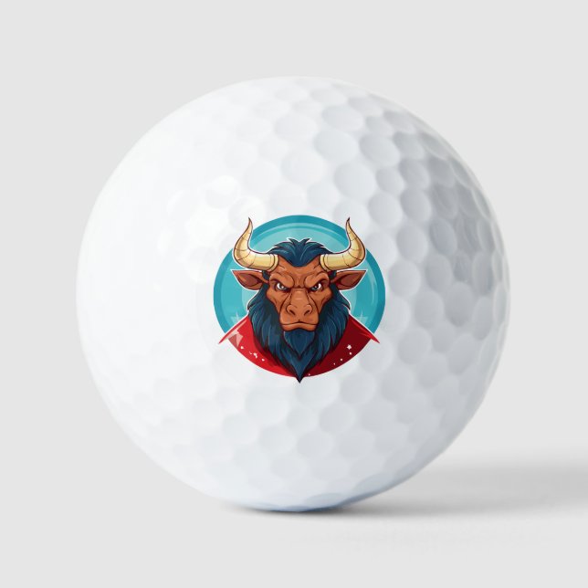 Head of a minotaur from greek mythology golf balls (Front)