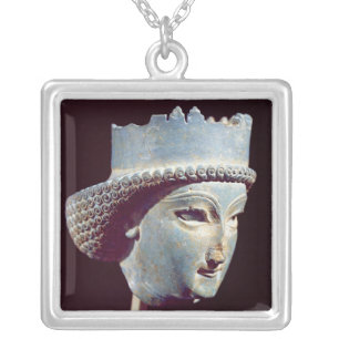 Head of a prince, from Persepolis Silver Plated Necklace