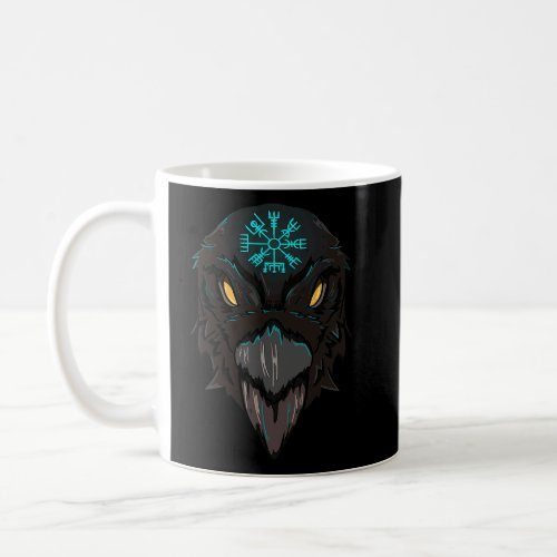 Head Of A Raven With Vegvisir  Idea  Coffee Mug