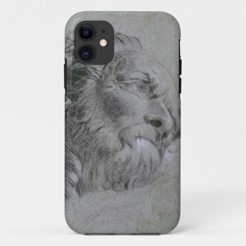 Head of a River_God c1751 black chalk heightene iPhone 11 Case