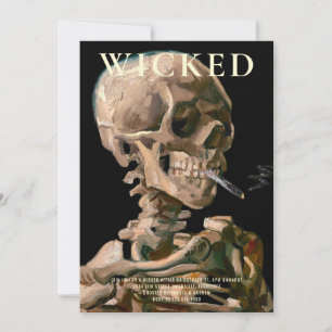 Head of a Skeleton Fine Art Halloween Invitation