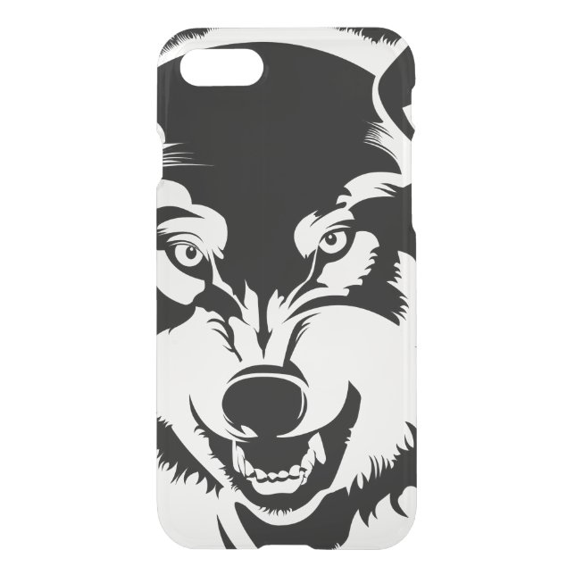 Head of a Wolf iPhone 7 Clearly™ Deflector Case (Back)