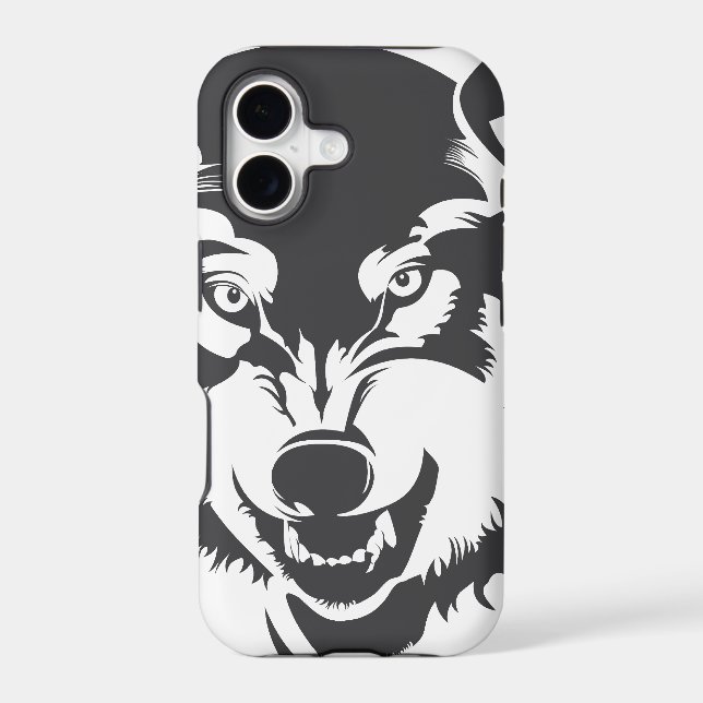 Head of a Wolf Iphone Case (Back)
