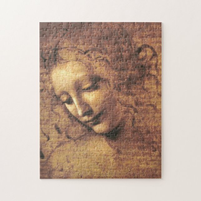 Head of a Woman La Scapigliata Leonardo Da Vinci Jigsaw Puzzle (Vertical)